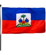 DANF Haiti Flag 3x5 Ft Thick Polyester, Fade Resistant, Brass Grommets, ... - £10.76 GBP