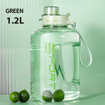1.2L Large-Capacity Netflix Straw Pot Belly Cup Sports Water Bottle (Green) - £13.25 GBP