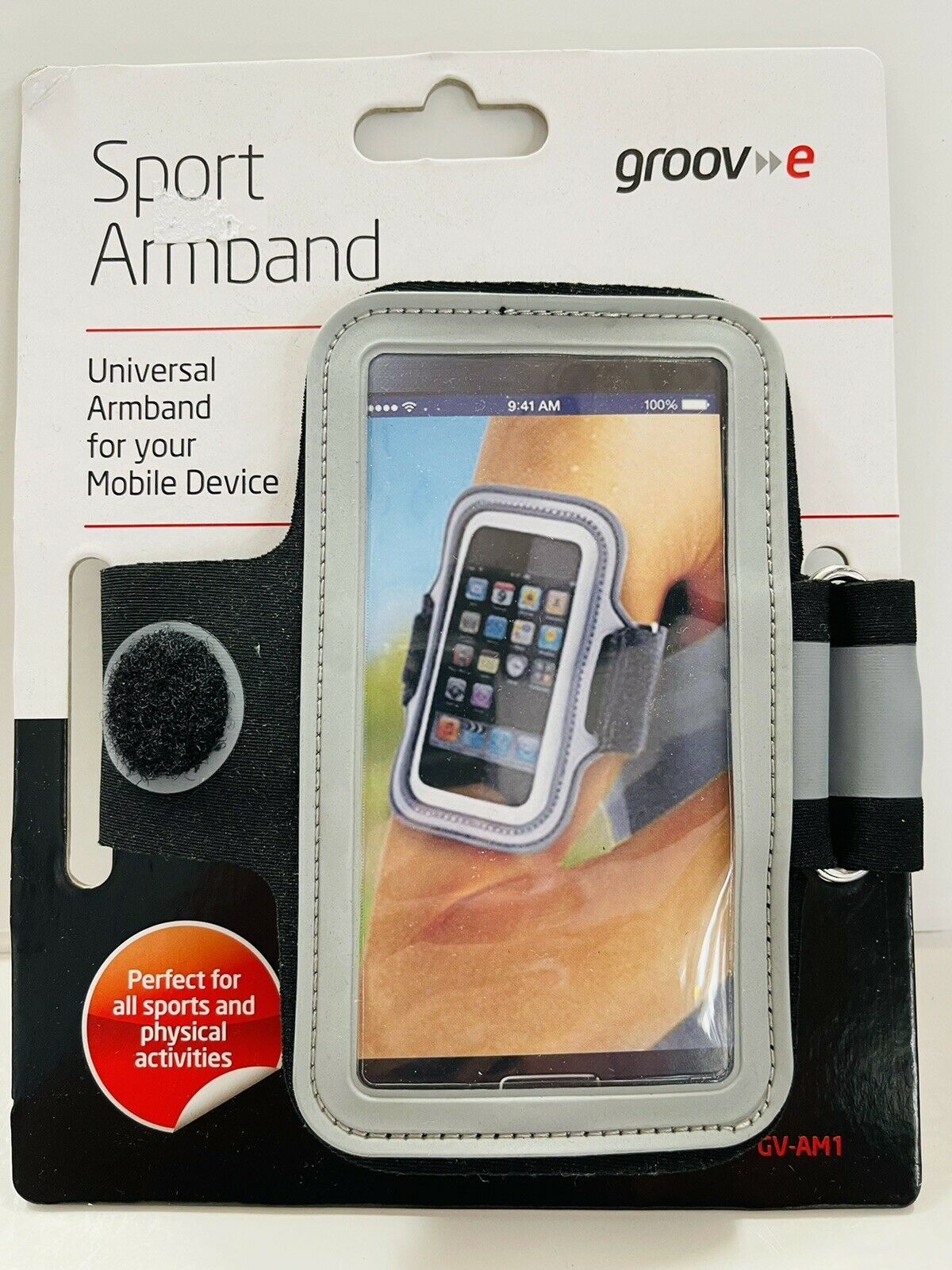 Groov-e Sport Armband Running Jogging Black/Grey Approx 5.44 x 2.64 x 0.... - $6.47