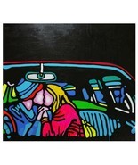 Loving couple Painting on Canvas Mixed Media Fine Art, Colombian Artist - £504.06 GBP
