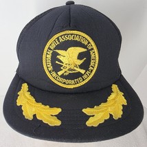 Vintage NRA Snapback Trucker Hat Black Scramble Eggs USA Made 80s Patch - $10.68