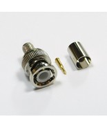 2 Pack BNC Male Crimp On RG6 Coax Cable Adapter Connector Plug - $1.88