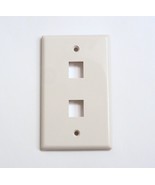 5 Pack Lot of 2 Hole Port Keystone Jack Wall Plate White with Mounting S... - $6.83
