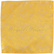 Paisley Handkerchief Only Pocket Square Hanky BRIGHT GOLD Wedding Party - £4.07 GBP
