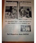 Vintage Sal Hepatica Antacid Print Magazine Advertisement 1937 - $9.55 CAD