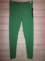 Leggings Depot Leggings Women&#39;s Plus One Size Green Soft Activewear Pants Nwt - £8.69 GBP