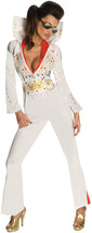 Secret Wishes Womens Elvis Jumpsuit Costume, White, X-Small - £122.52 GBP