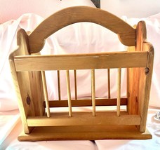 Vintage Hand Crafted Magazine Paper Holder 18 in tall 17 in Long 9 in Wi... - $49.00