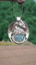 Dragon necklace with Celestite - $43.18+