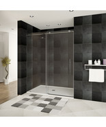 44-48&quot;Wx76&quot;H Frameless Sliding Shower Door ULTRA-C Brushed Nickel by Les... - £580.63 GBP