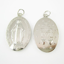 Lot of 50pcs Vintage Miraculous Medal Blessed Mary Oval Charm Pendant - £24.69 GBP