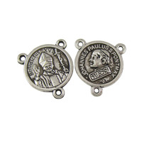 100pcs of Catholic Medal Johannes PAVLVS II Pont Max Rosary Centerpiece - £17.92 GBP