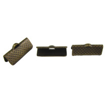 200pcs 20mm Fastener Clasp Textured Crimp End Clamp Cord End Bracelet Cl... - £16.42 GBP
