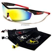 Mirrored Sunglasses Sports Eyewear Wrap Cycling Golf Ski Fishing Driving Glasses - £7.78 GBP+