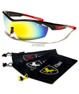Mirrored Sunglasses Sports Eyewear Wrap Cycling Golf Ski Fishing Driving... - £7.71 GBP+