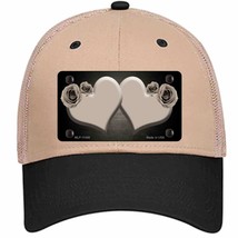 Hearts Over Roses In Tan Novelty Khaki Mesh License Plate Hat - $28.99