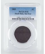 1803 1C Large Cent Graded by PCGS as F15 Small Date, small Frac Great Coin - $11,098.01 MXN
