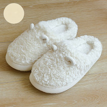 Women Cute  Ear Platform Slides Soft Fluffy  Winter Home Plush Slippers Warm Ind - £19.42 GBP