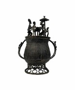 Antique Cast Bronze African Ashanti Tribe Kuduo Footed Vessel Container ... - $14,977.97 MXN