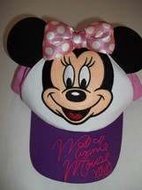 Minnie Mouse Disney Parks Infants Hat with Polko Dot Bow and Black Ears-NEW  - £8.78 GBP