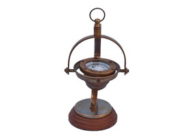 Antique Brass Hanging Compass 8&quot;&quot; - £65.50 GBP