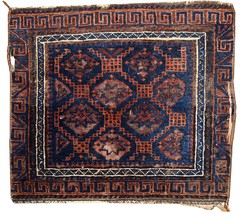 Hand made antique Afghan Baluch bag face 1.7&#39; x 2&#39; ( 54cm x 62cm ) 1900s 1C360 - £683.52 GBP