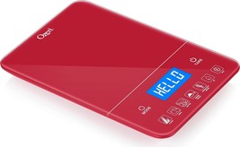 Ozeri Touch Iii Baker&#39;S Kitchen Scale With Calorie Counter, 22 Lbs (10 Kg), Red - £29.08 GBP
