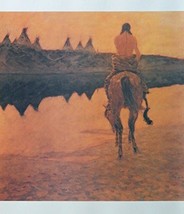 Indian Horse and village by Frederic Remington 1907 Color Illustration, scarc... - £14.33 GBP