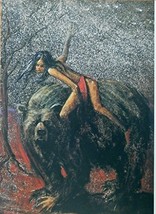 Kiowa Story by Mike Larsen (Chickasaw)1993 Color Illustration, scarce print art - £14.33 GBP