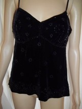I.N.C. Womans&#39; Black Velvet w/Beading&amp;Sequinned Strapless Top-Renoir-8 P... - £23.50 GBP