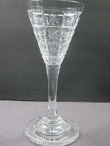 Cut glass sherry stemware Hand cut stepped foot - $25.74