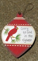 Wood Christmas Ornament wd855 - Glory to God in the Highest - £1.52 GBP