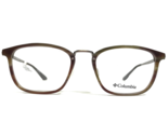 Columbia Eyeglasses Frames C8018 281 Brown Horn Silver Square Full Rim 5... - $74.58