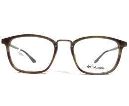 Columbia Eyeglasses Frames C8018 281 Brown Horn Silver Square Full Rim 52-19-140 - £59.61 GBP