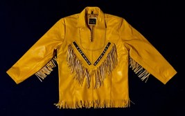 Exclusive American Men&#39;s Western Wear Buckskin Mountain Man Fringe, Beaded Shirt - £67.12 GBP+