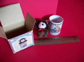 Gibson Coffee Cup Toy Teddy Bear Love Keepsake Mug Box Stuffed Animal Home Gift - £15.17 GBP