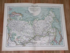 1907 Original Antique Map Of Siberia / Russia Mongolia China Japan - £15.28 GBP