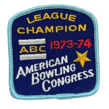 1973-74 League Champion ABC American Bowling Congress 3x3 in Patch - £13.60 GBP