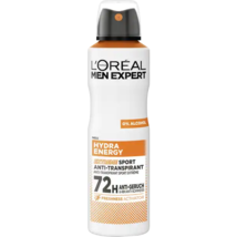 L&#39;Oreal Men Expert HYDRA ENERGY antiperspirant spray  150ml FREE SHIPPING - £8.55 GBP