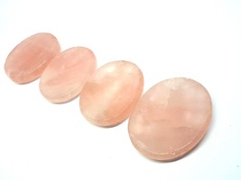 Rose Quartz Worry Thumb Stone Real Gemstone Crystal Heart Stone Love Lust Life  - £4.53 GBP