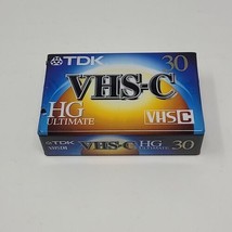 One (1) TDK VHS-C HG Ultimate 30 Camcorder Cassette Blank Video Tape NEW... - $7.91