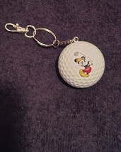 Mickey Mouse Golfing Keychain Golf Ball with Clip - £11.09 GBP