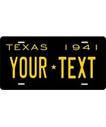 Texas 1941 Personalized Tag Vehicle Car Auto License Plate - $22.90 CAD
