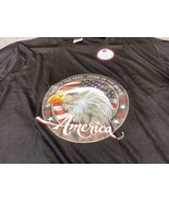 Home Of The Brave Shirt Adult Large Mens L Eagle Flag Land Of The Free U... - £5.91 GBP