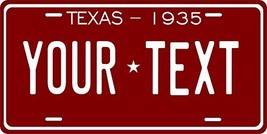 Texas 1935 Personalized Tag Vehicle Car Auto License Plate - £13.37 GBP