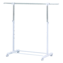 Standing Adjustable Rolling Garment Rack Metal Chrome White - £18.47 GBP