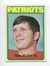 1972 Topps Tom Beer New England Patriots 203, NFL Football Sports Card, Vintage - £62.60 GBP