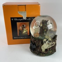 Glitter Globe Christopher Radko Halloween Hoot N Howl Snow Globe w Sound Ghosts - $58.75