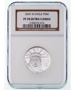 2005-W .9995 Platinum Statue of Liberty 1/2 Oz. Bullion Coin NGC PF70 UCam - $1,574.11
