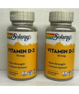 TWO  Solaray Vitamin D-3-400 IU  Bone Health, Immune System Support -120... - $23.37 CAD